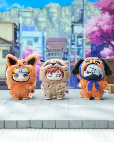 EAKI x TOP TOY Naruto Shippuden Cute Beast Party Plush Keychains